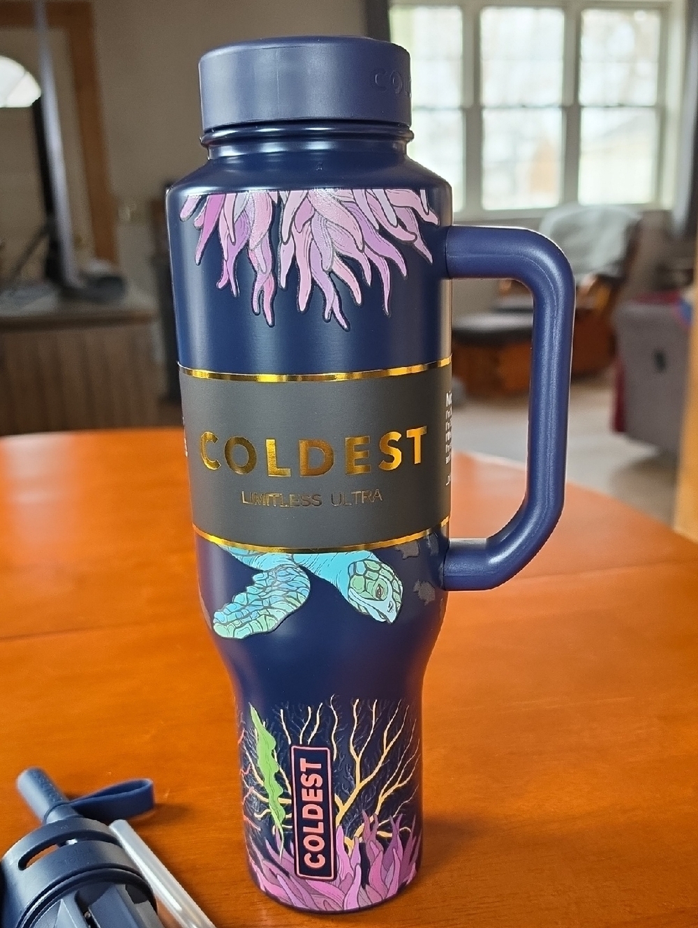 Coldest 46 oz Limitless Bottle Glowie Turtle